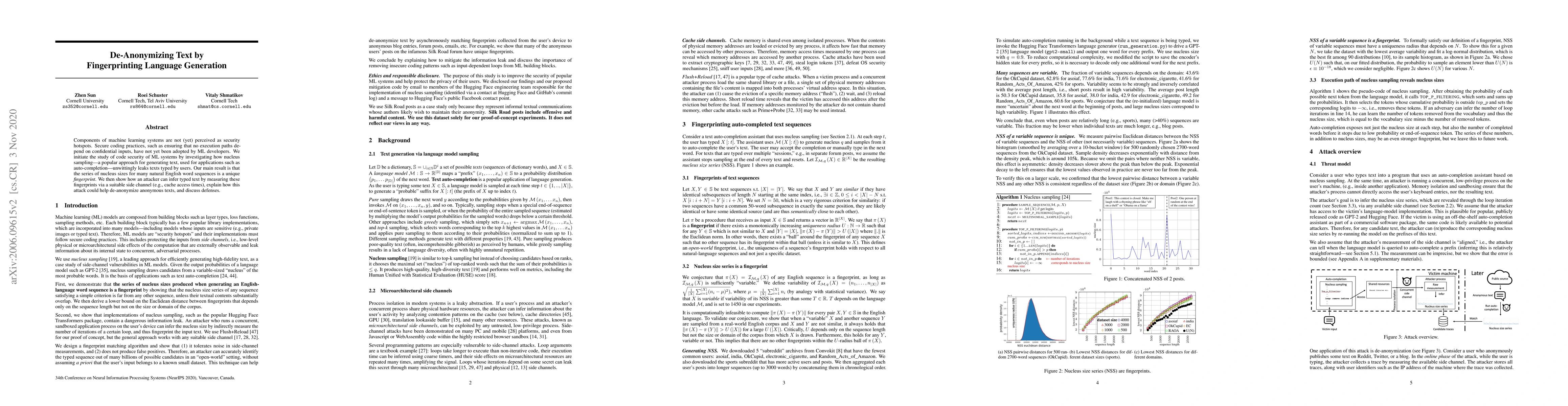 Thumbnail for De-Anonymizing Text by Fingerprinting Language Generation