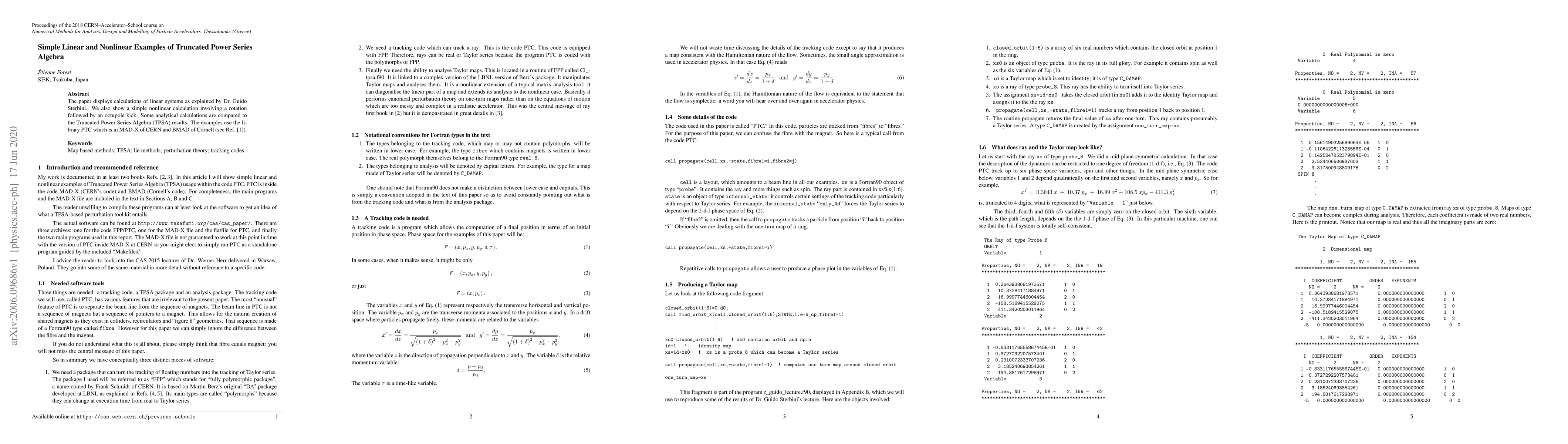 Thumbnail for Simple Linear and Nonlinear Examples of Truncated Power Series Algebra