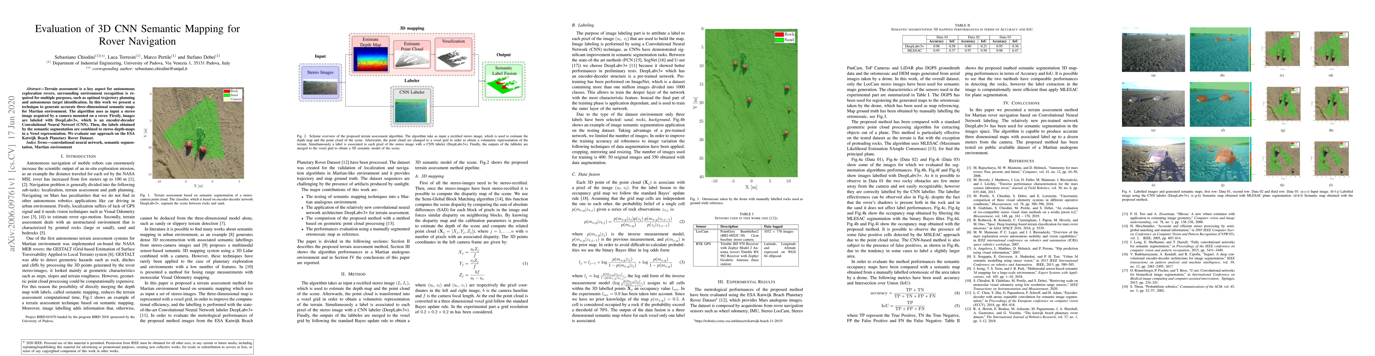 Thumbnail for Evaluation of 3D CNN Semantic Mapping for Rover Navigation