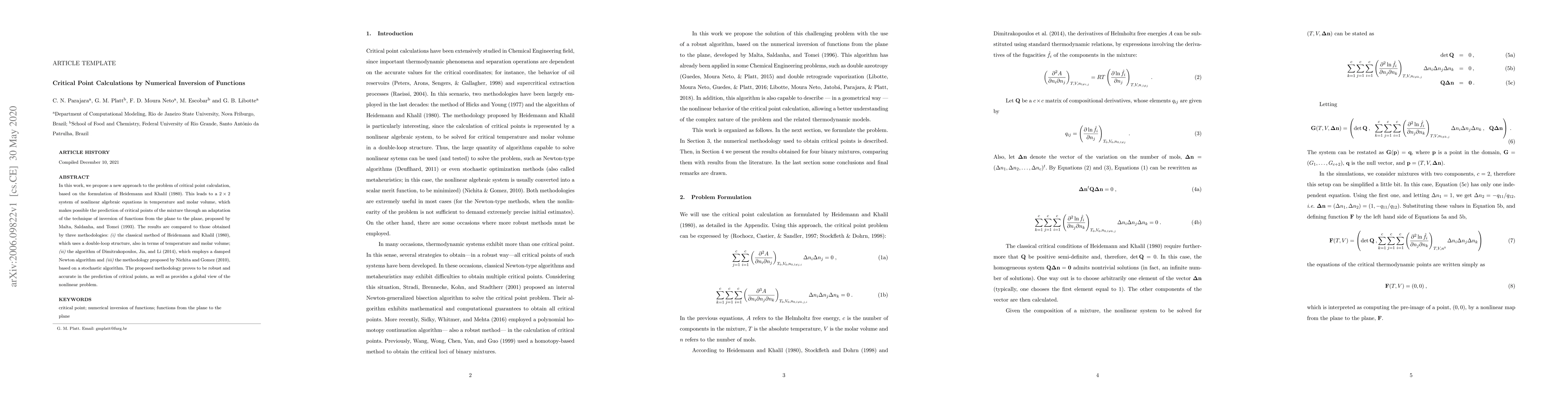 Thumbnail for Critical Point Calculations by Numerical Inversion of Functions