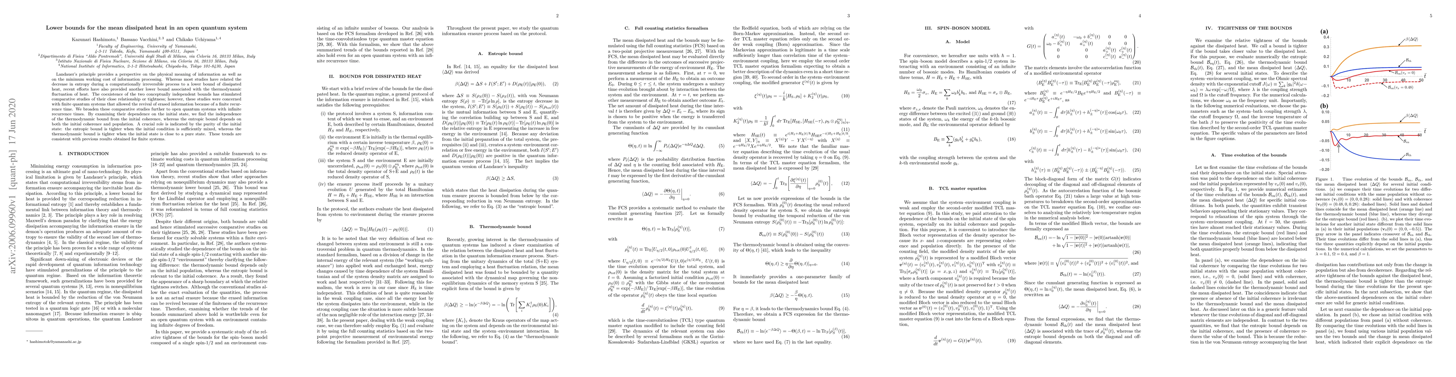 Thumbnail for Lower bounds for the mean dissipated heat in an open quantum system