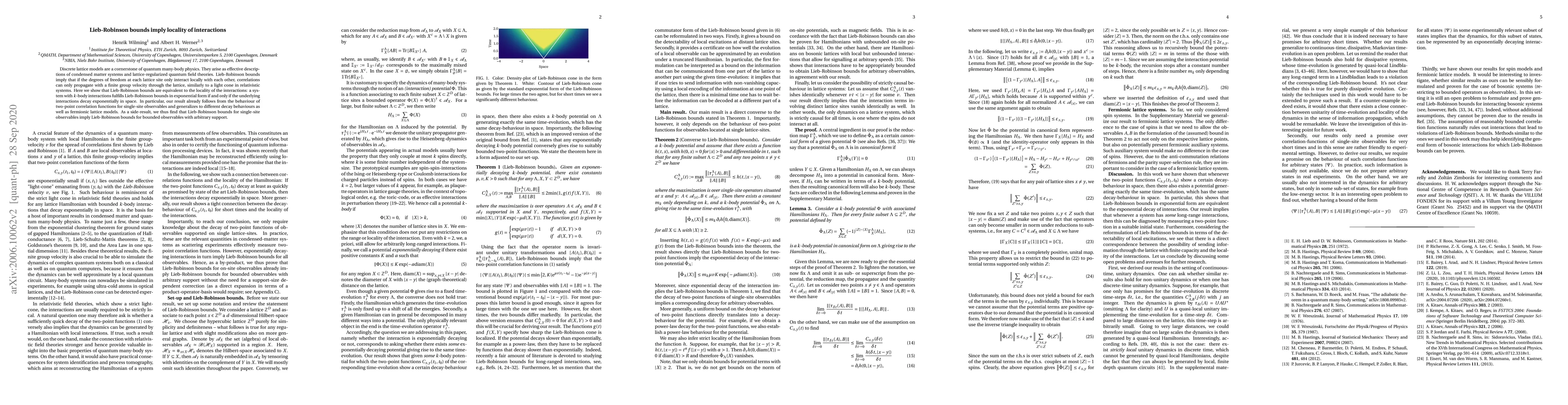 Thumbnail for Lieb-Robinson bounds imply locality of interactions