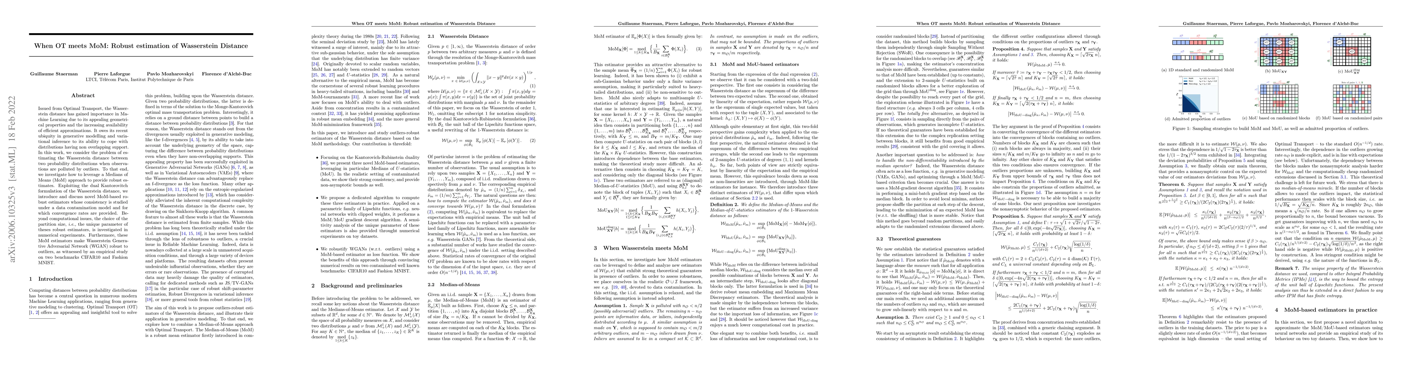 Thumbnail for When OT meets MoM: Robust estimation of Wasserstein Distance