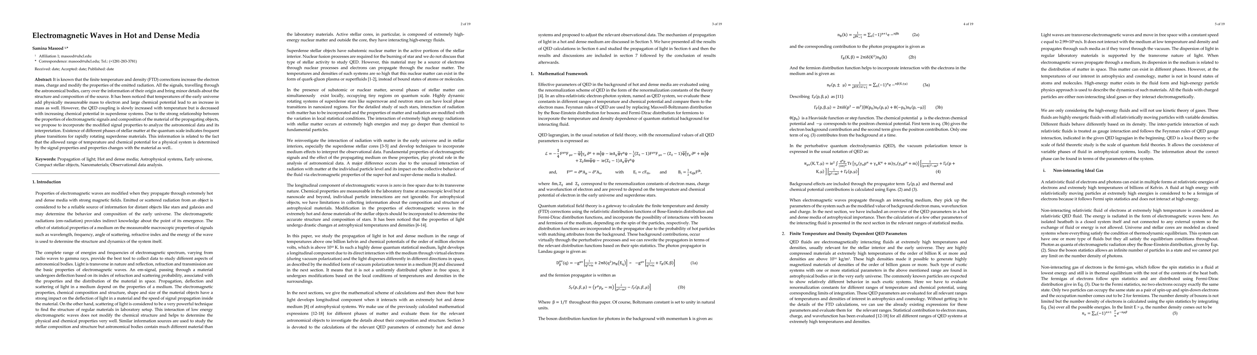 Thumbnail for Electromagnetic Waves in Hot and Dense Media
