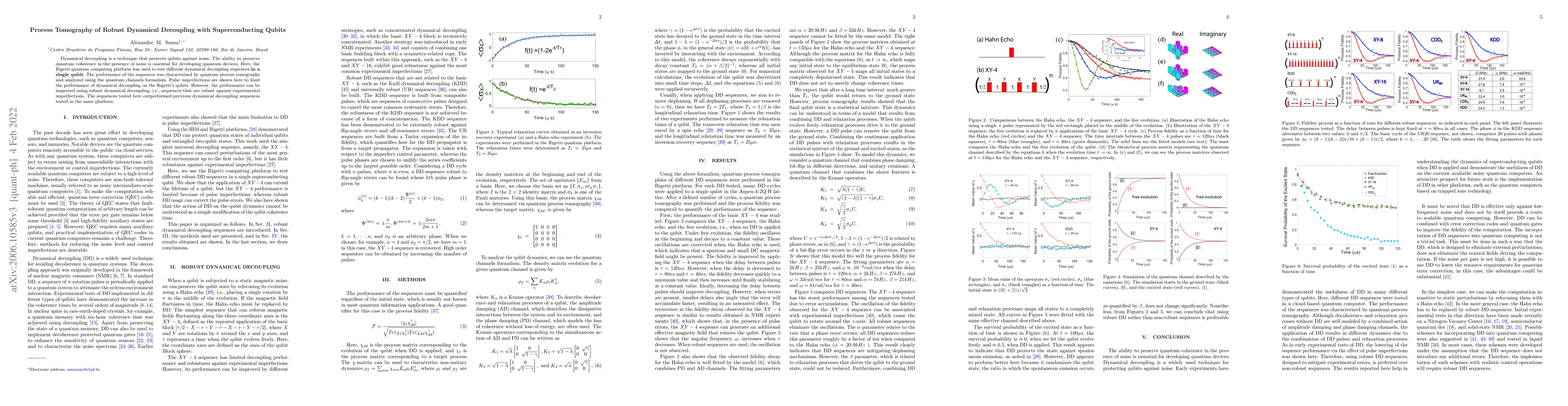 Thumbnail for Process tomography of Robust Dynamical Decoupling in Superconducting
  Qubits