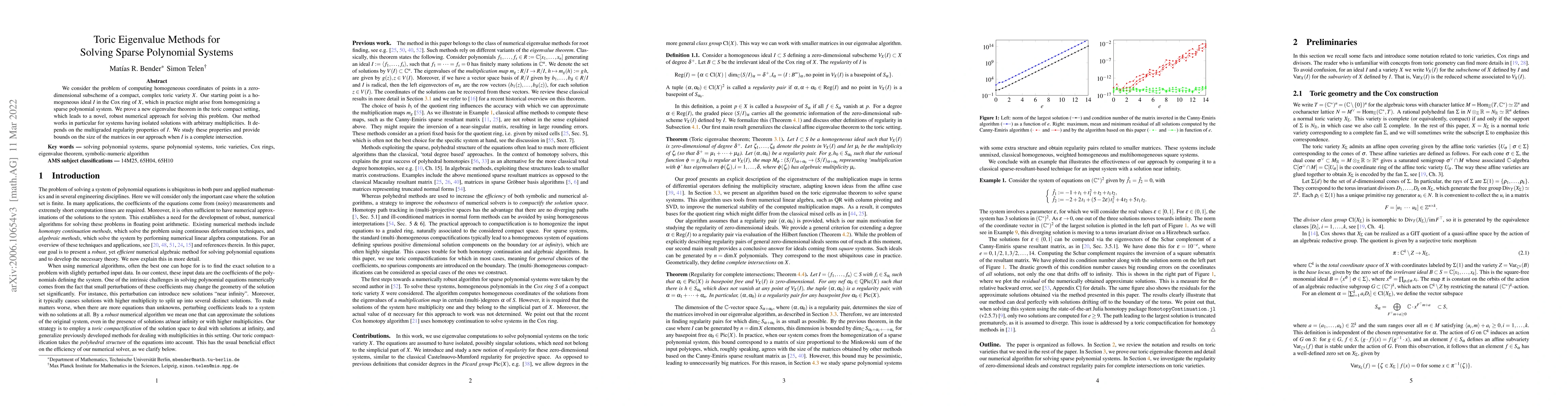 Thumbnail for Toric Eigenvalue Methods for Solving Sparse Polynomial Systems
