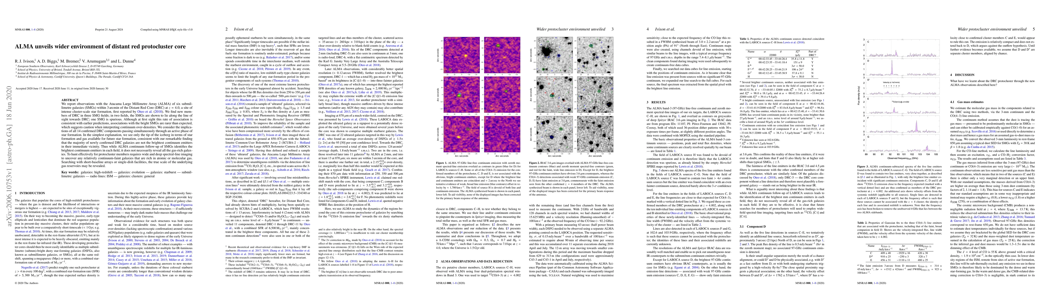 Thumbnail for ALMA unveils wider environment of distant red protocluster core