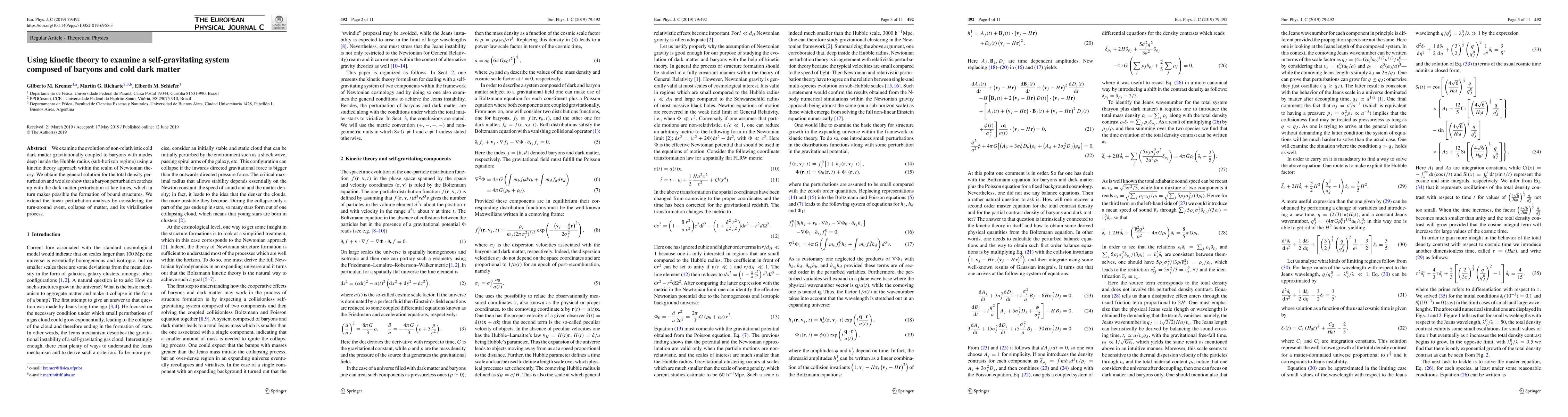 Thumbnail for Using kinetic theory to examine a self-gravitating system composed of
  baryons and cold dark matter