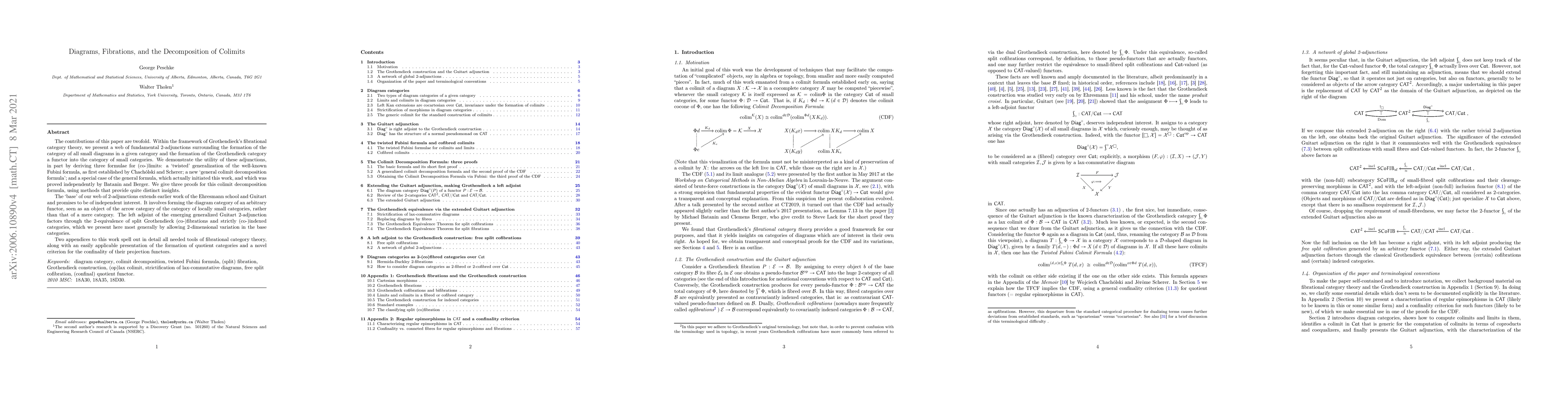 Thumbnail for Diagrams, Fibrations, and the Decomposition of Colimits