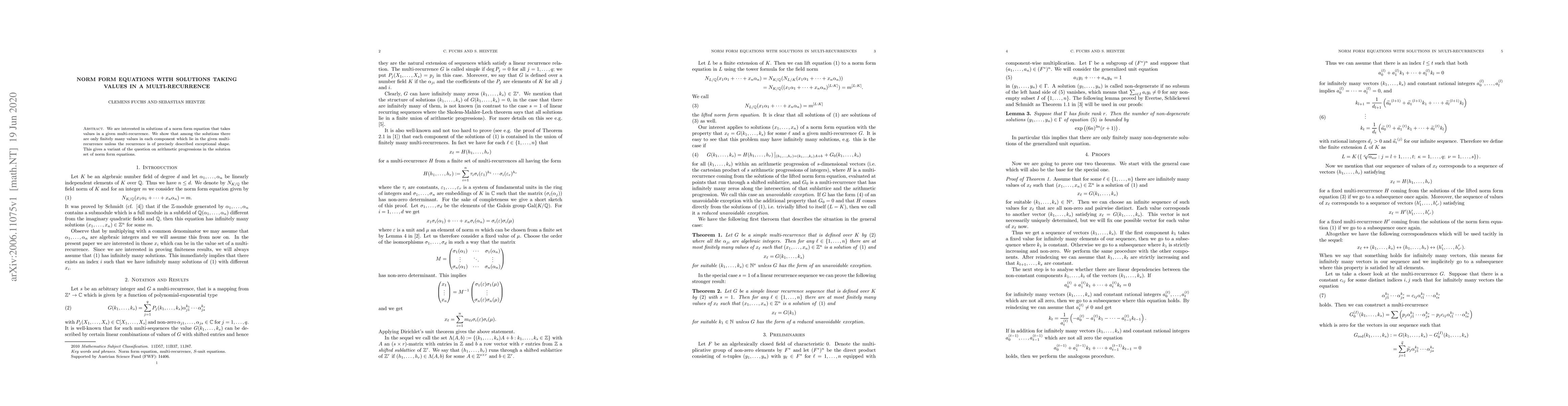 Thumbnail for Norm form equations with solutions taking values in a multi-recurrence