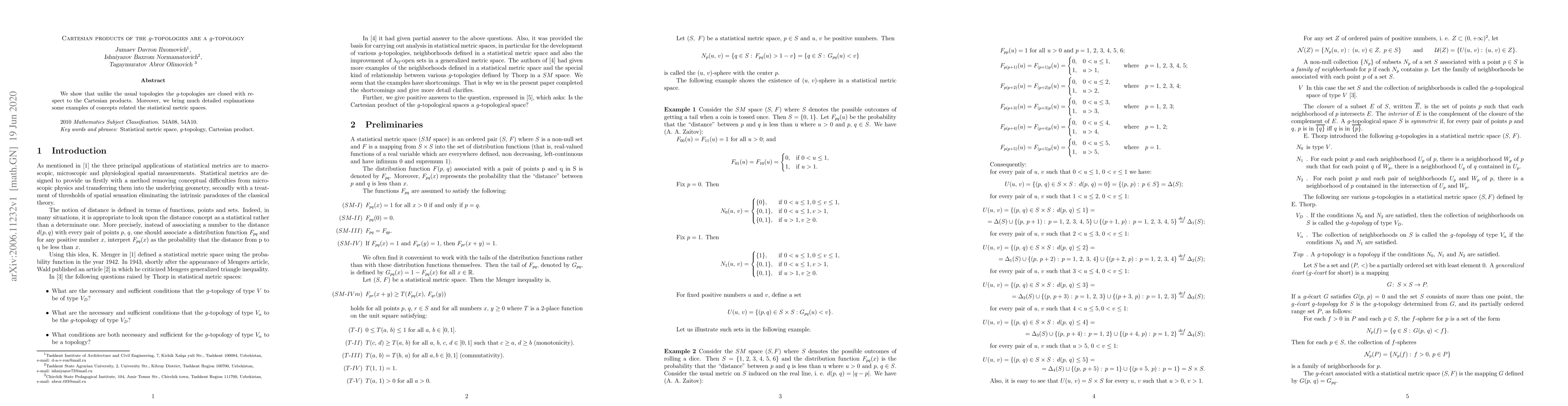 Thumbnail for Cartesian products of the $g$-topologies are a $g$-topology