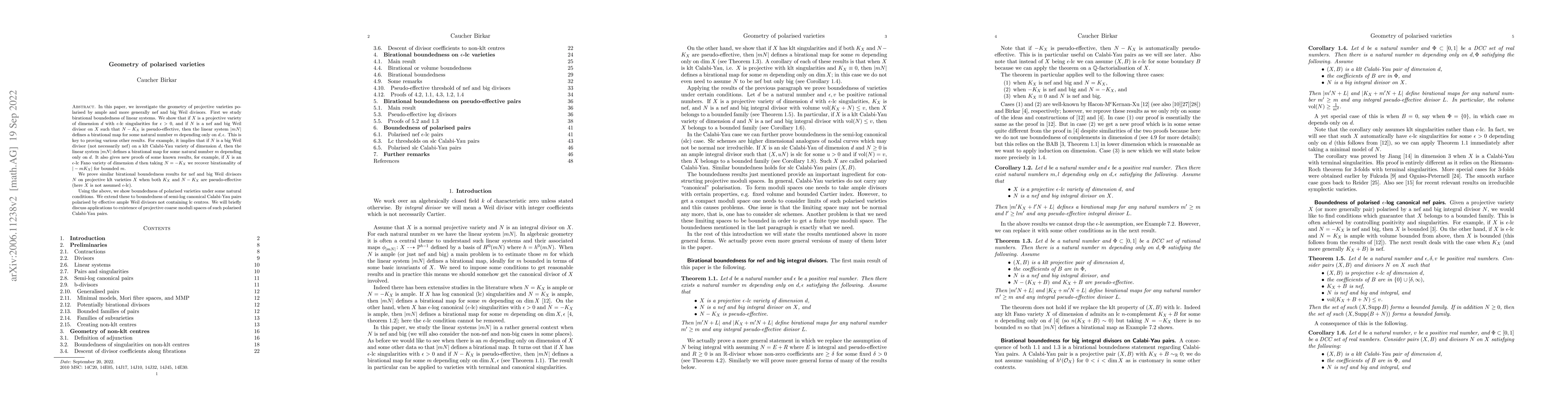 Thumbnail for Geometry of polarised varieties
