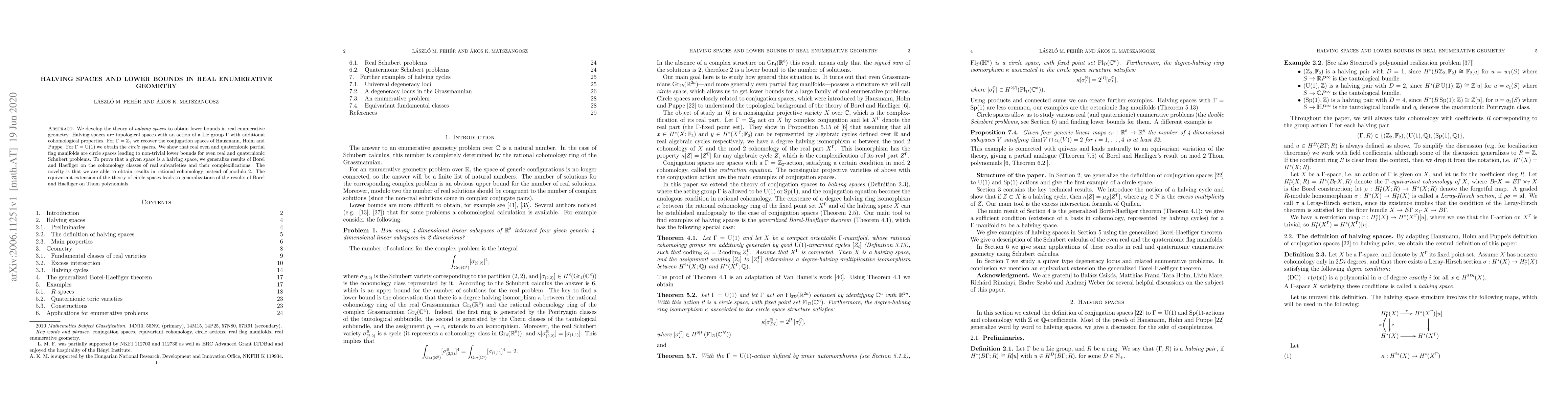 Thumbnail for Halving spaces and lower bounds in real enumerative geometry