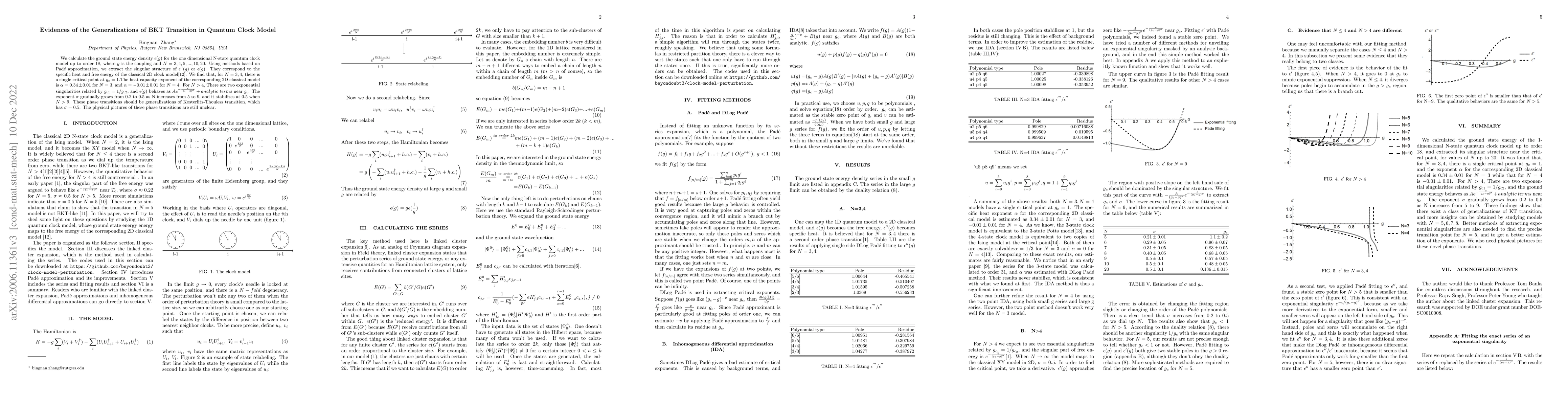 Thumbnail for Evidences of the Generalizations of BKT Transition in Quantum Clock
  Model