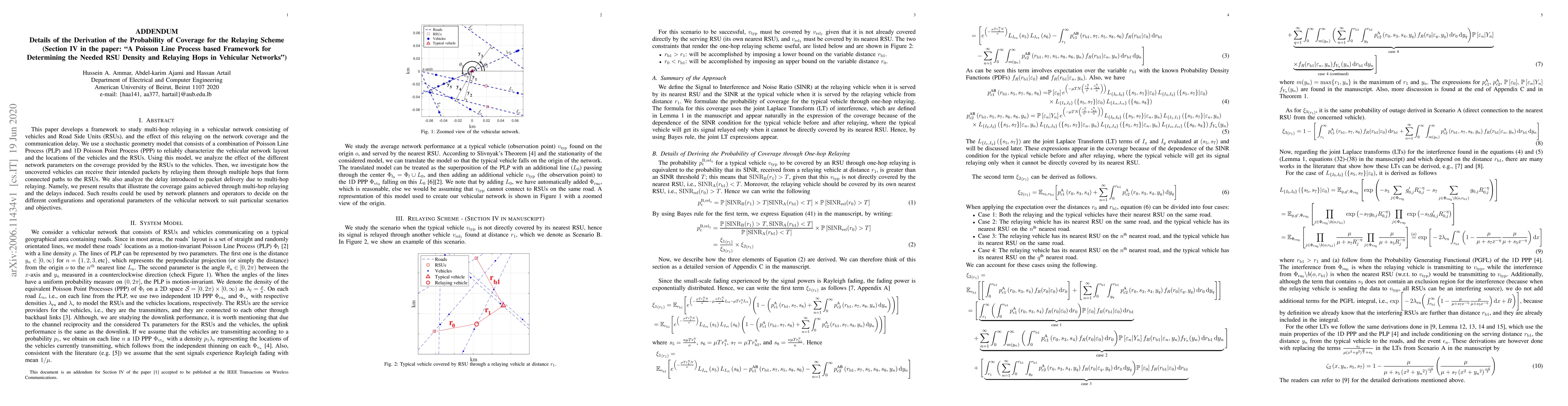 Thumbnail for ADDENDUM Details of the Derivation of the Probability of Coverage for
  the Relaying Scheme (Section IV in the paper: "A Poisson Line Process based
  Framework for Determining the Needed RSU Density and Relaying Hops in
  Vehicular Networks'')
