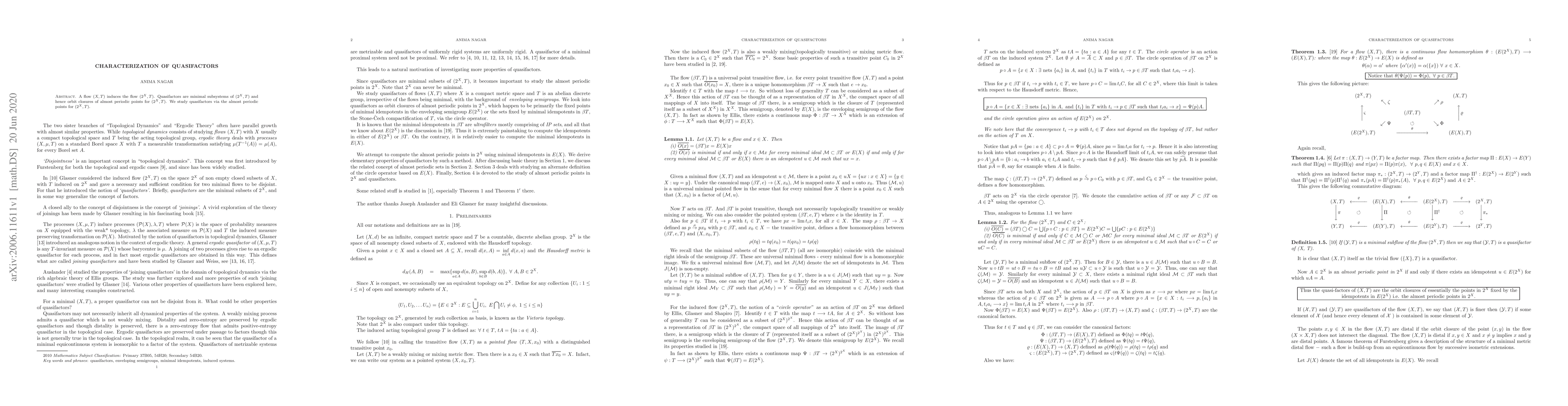 Thumbnail for Characterization of Quasifactors