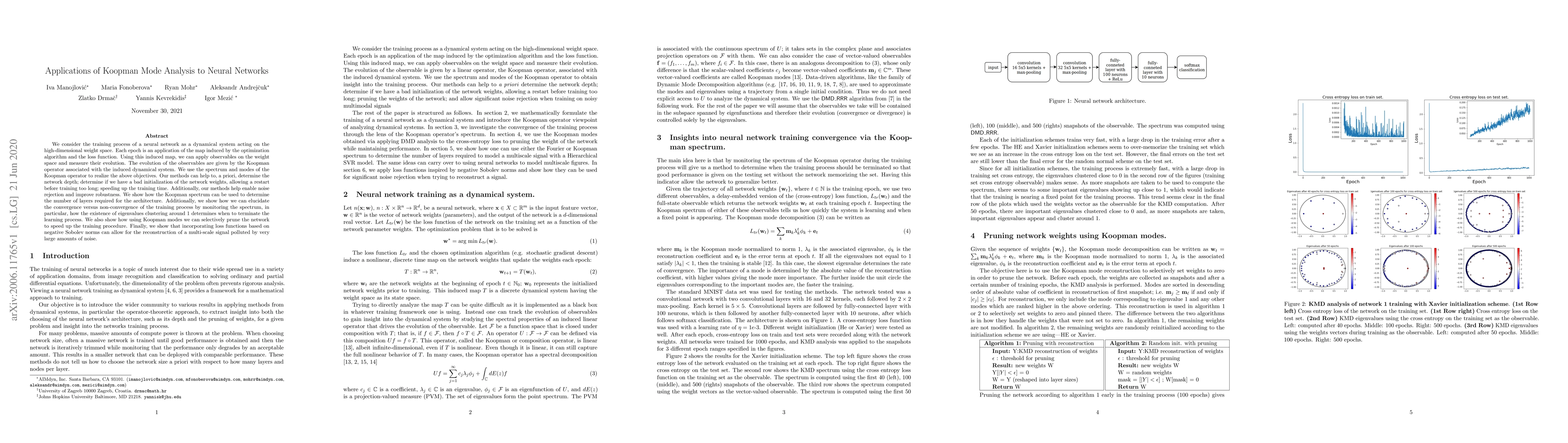 Thumbnail for Applications of Koopman Mode Analysis to Neural Networks