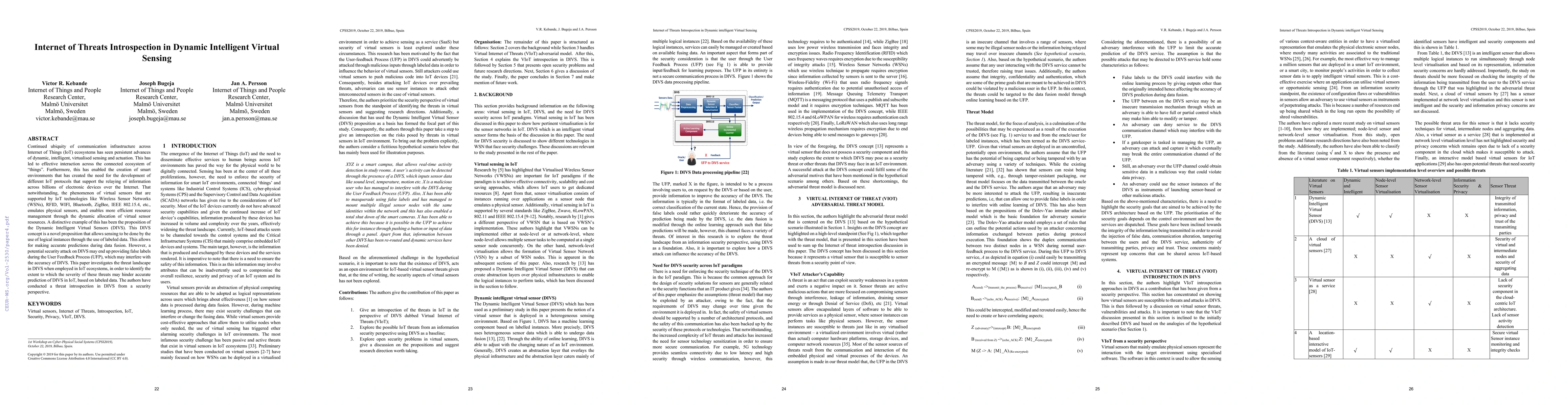 Thumbnail for Internet of Threats Introspection in Dynamic Intelligent Virtual Sensing