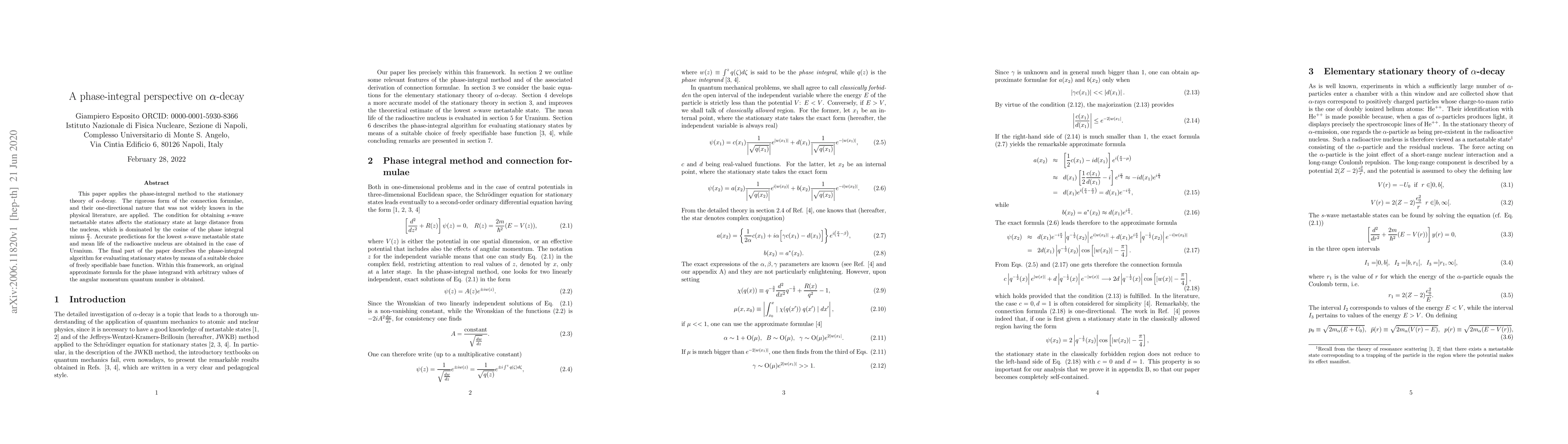 Thumbnail for A phase-integral perspective on alpha-decay