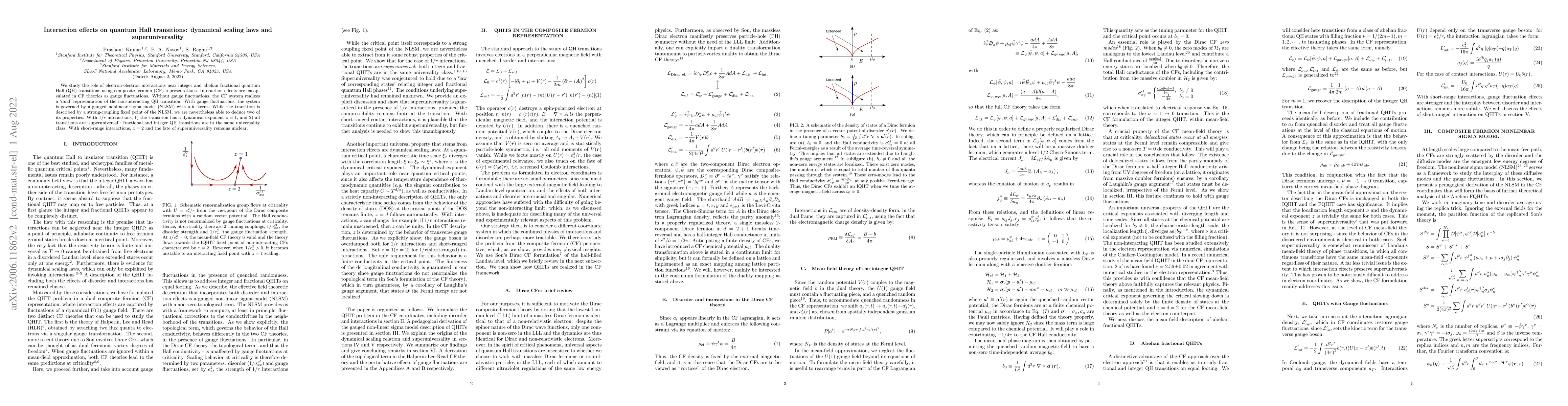 Thumbnail for Interaction effects on quantum Hall transitions: dynamical scaling laws
  and superuniversality