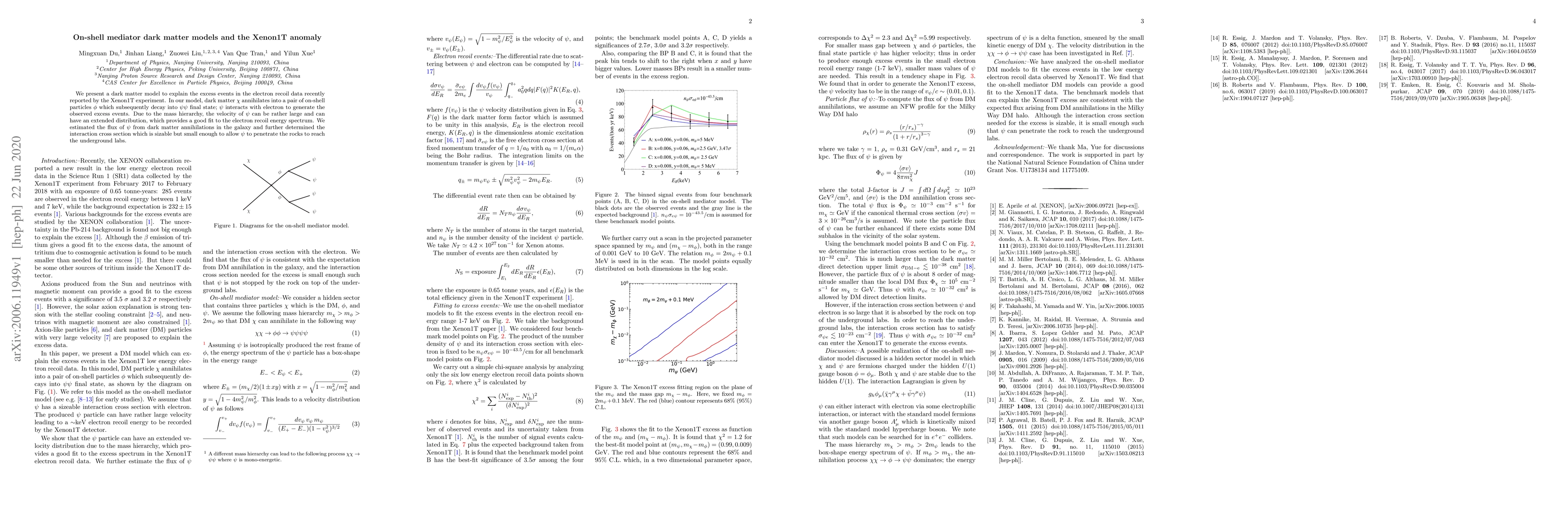 Thumbnail for On-shell mediator dark matter models and the Xenon1T anomaly