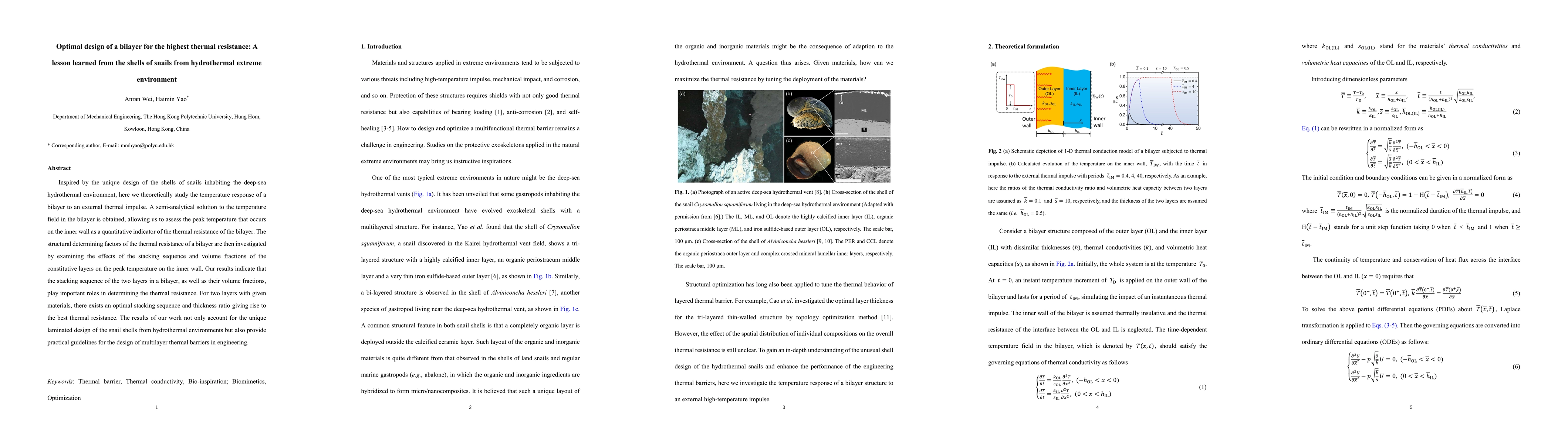 Thumbnail for Optimal design of a bilayer for the highest thermal resistance: A lesson
  learned from the shells of snails from hydrothermal extreme environment