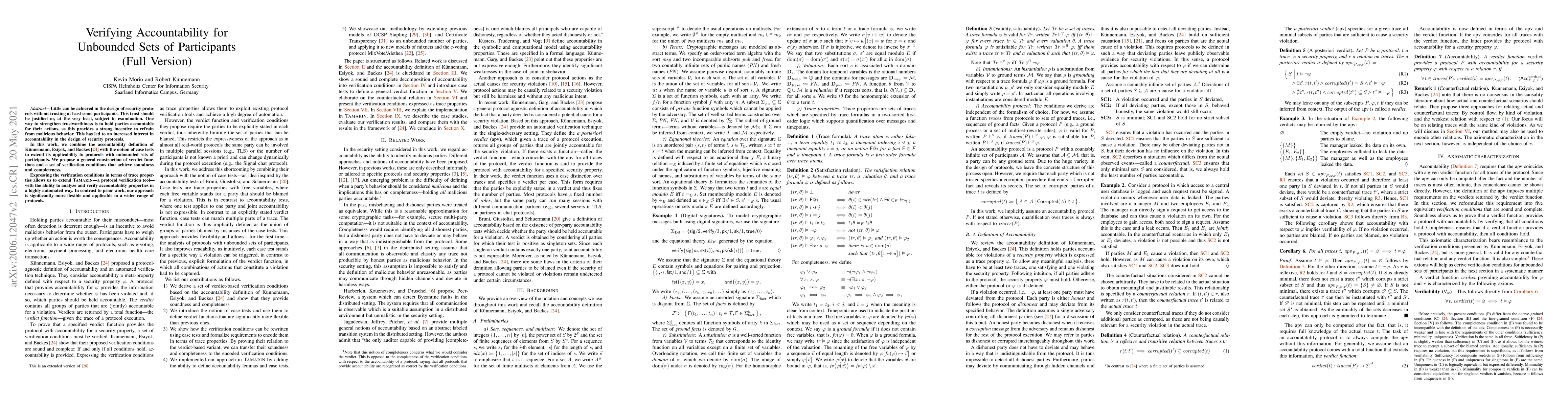 Thumbnail for Verifying Accountability for Unbounded Sets of Participants