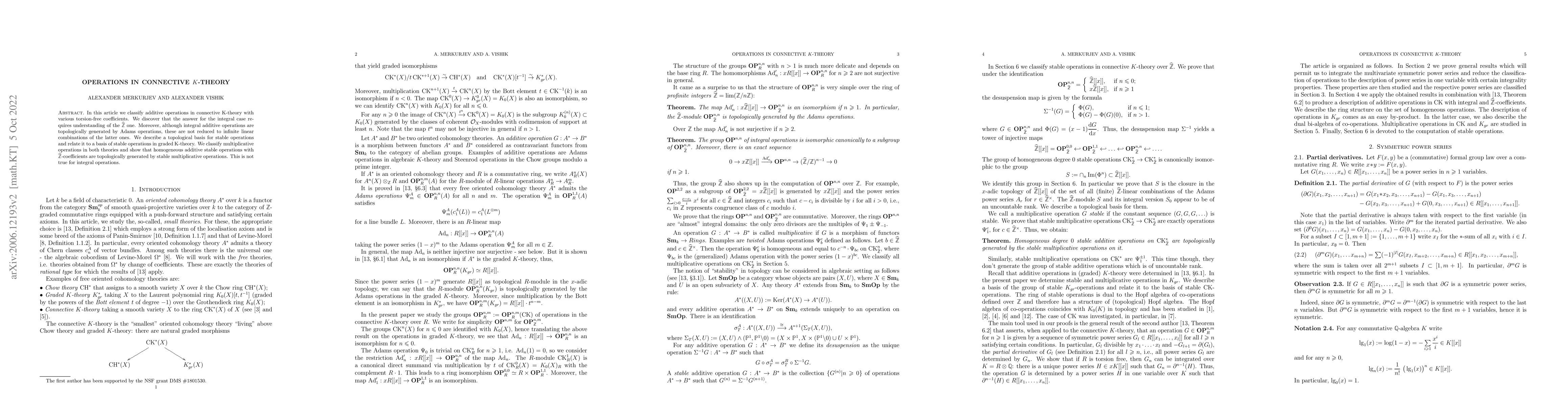 Thumbnail for Operations in connective K-theory