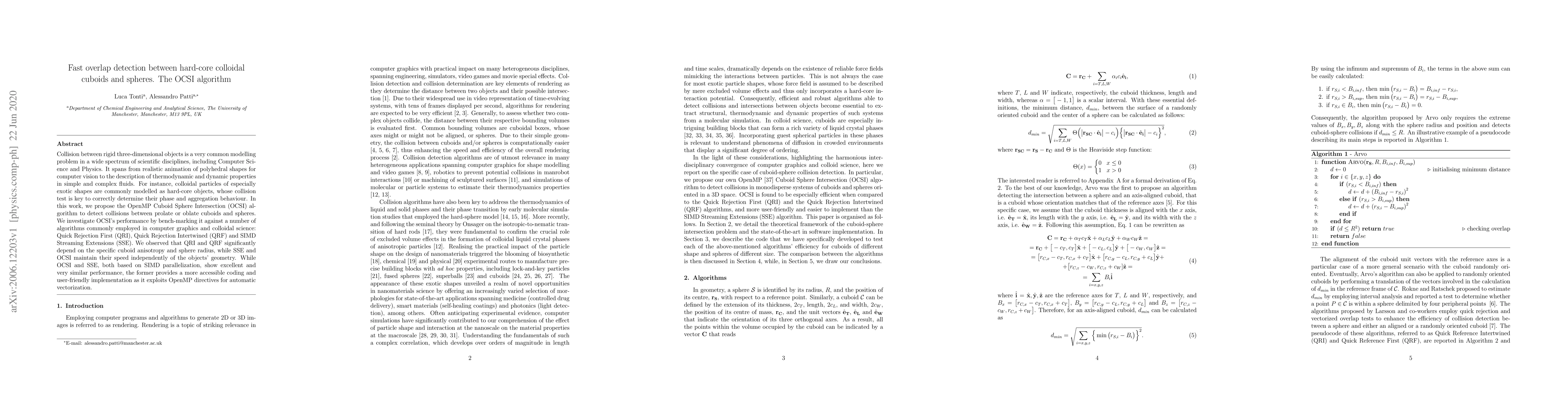 Thumbnail for Fast overlap detection between hard-core colloidal cuboids and spheres.
  The OCSI algorithm