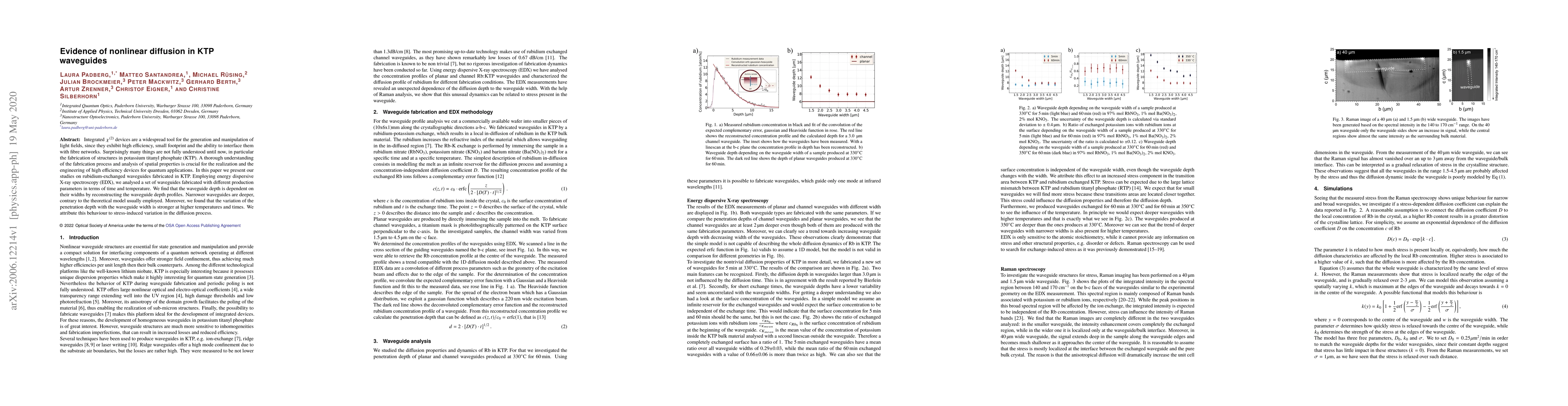 Thumbnail for Evidence of nonlinear diffusion in KTP waveguides