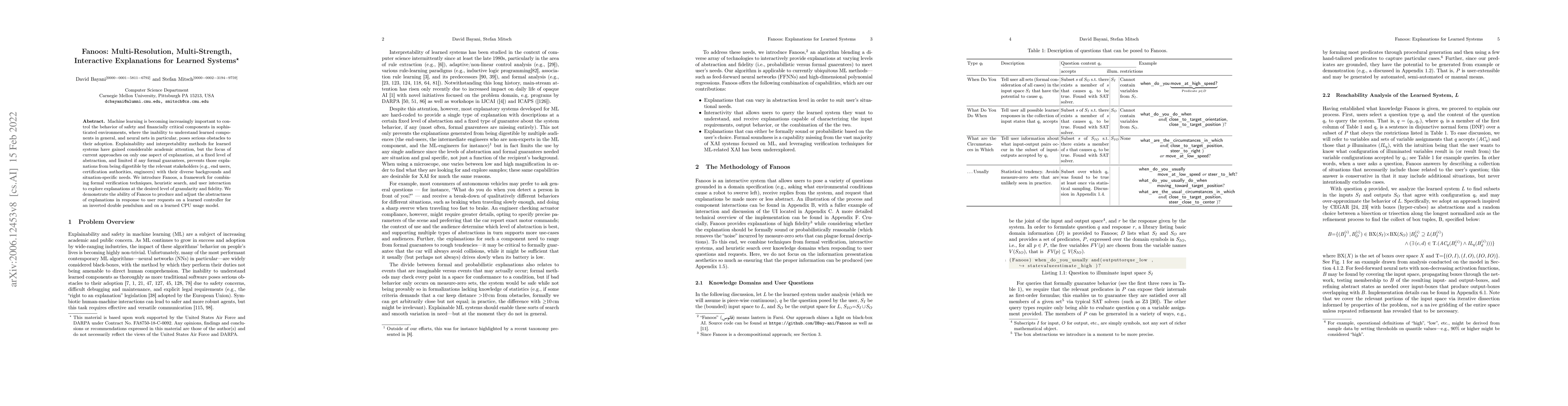 Thumbnail for Fanoos: Multi-Resolution, Multi-Strength, Interactive Explanations for
  Learned Systems
