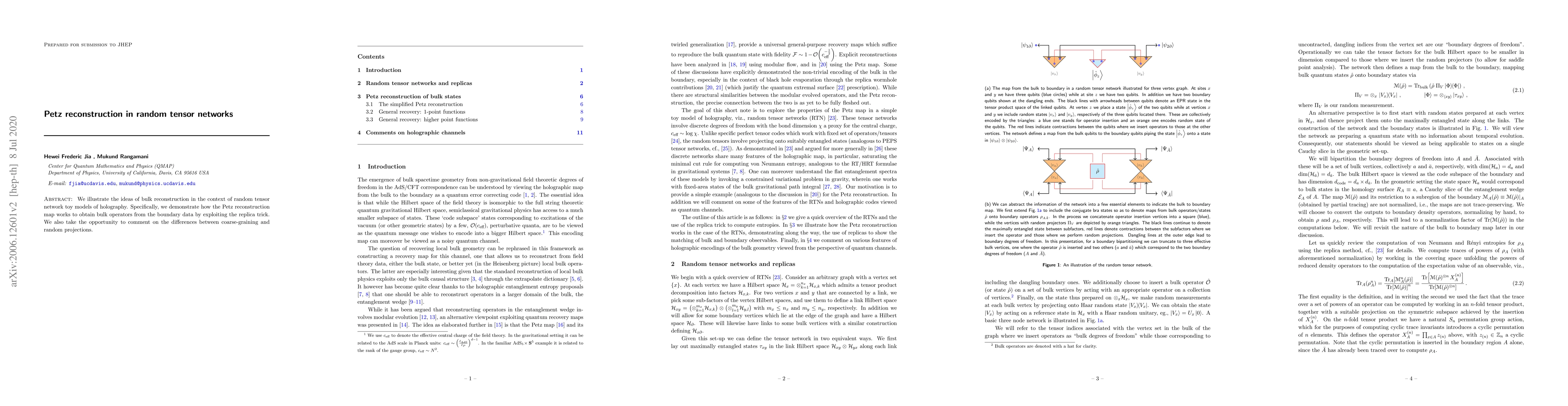 Thumbnail for Petz reconstruction in random tensor networks