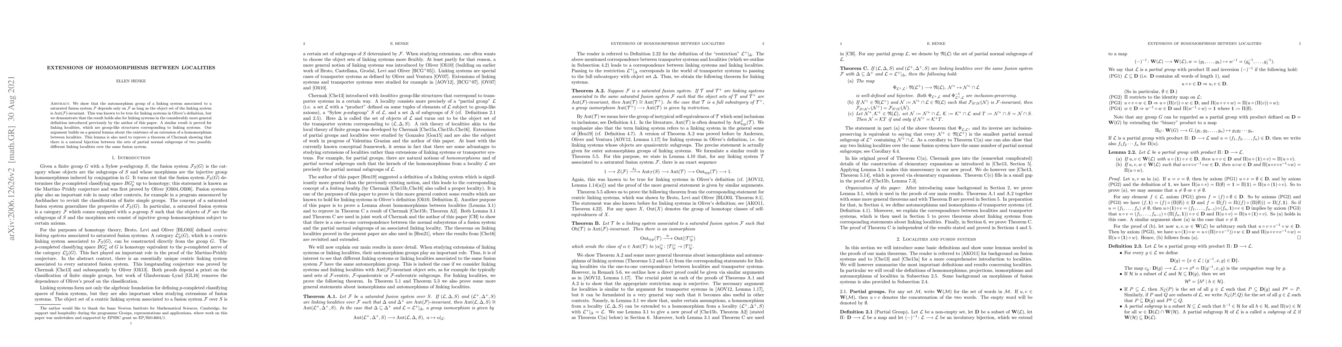Thumbnail for Extensions of homomorphisms between localities