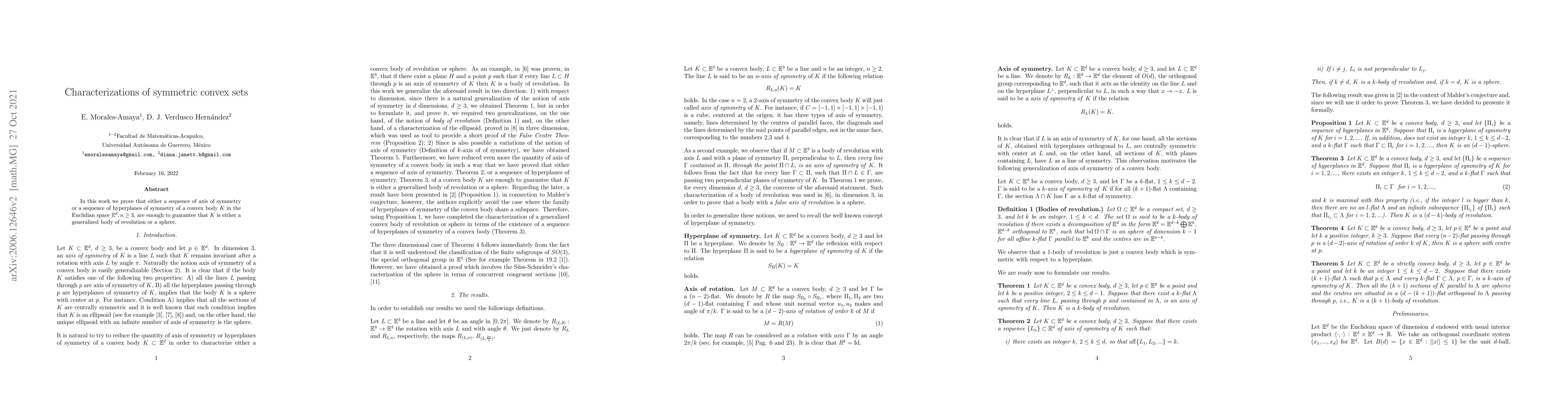 Thumbnail for Characterizations of symmetric convex sets