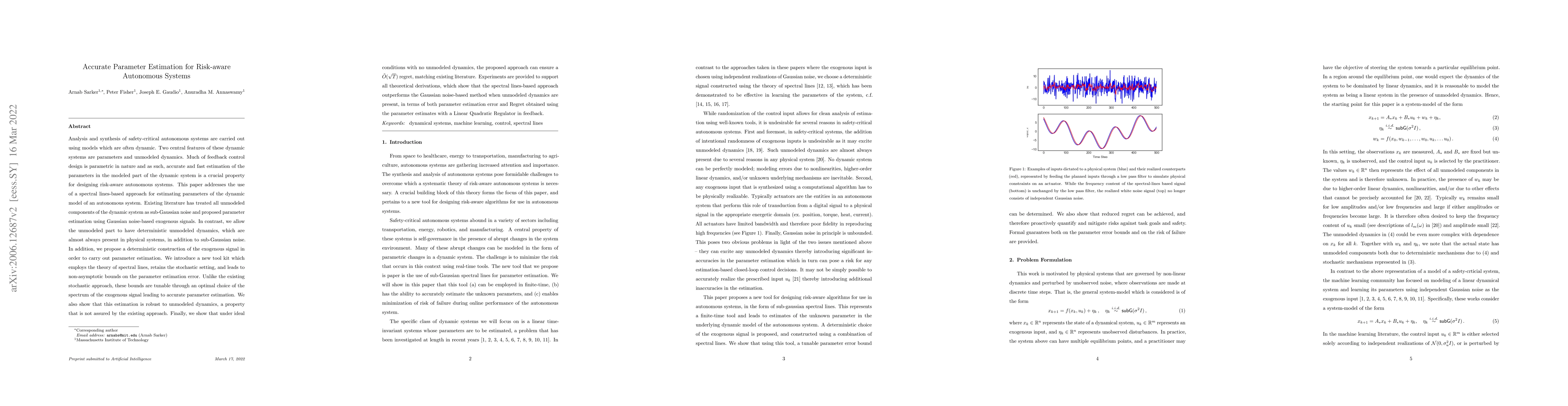 Thumbnail for Accurate Parameter Estimation for Risk-aware Autonomous Systems