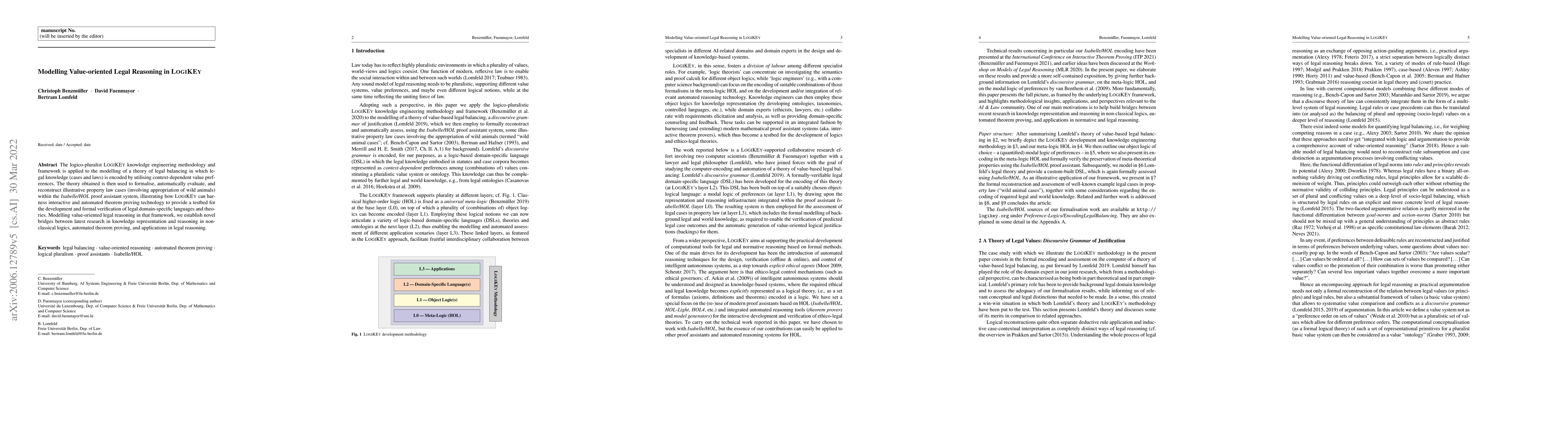 Thumbnail for Modelling Value-oriented Legal Reasoning in LogiKEy