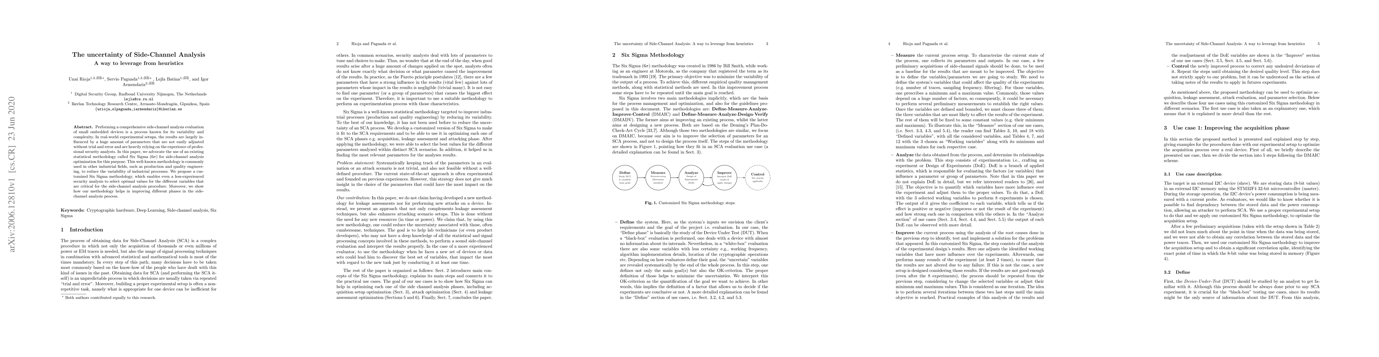Thumbnail for The uncertainty of Side-Channel Analysis: A way to leverage from
  heuristics
