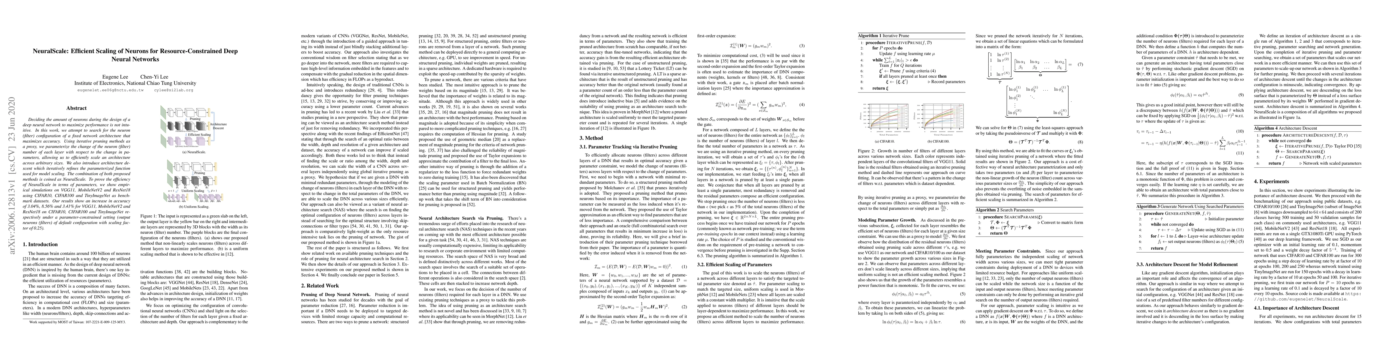 Thumbnail for NeuralScale: Efficient Scaling of Neurons for Resource-Constrained Deep
  Neural Networks