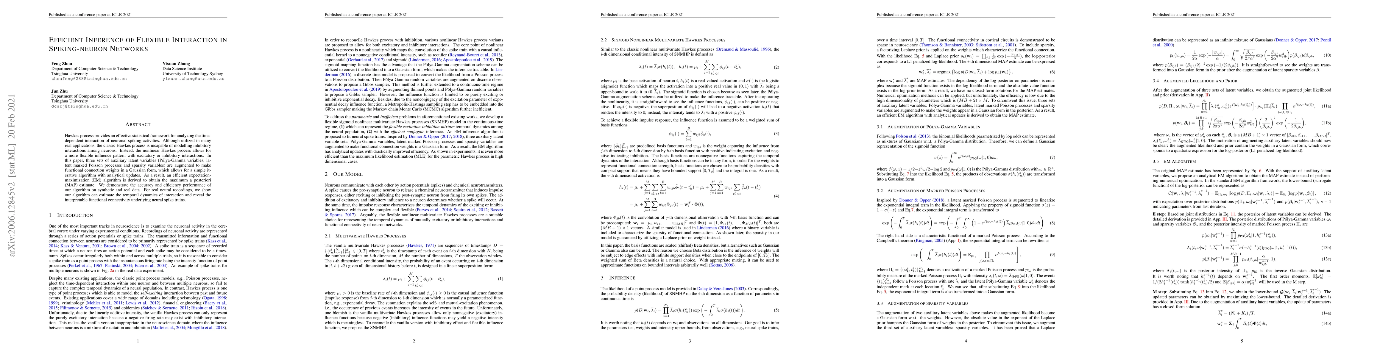 Thumbnail for Efficient Inference of Flexible Interaction in Spiking-neuron Networks