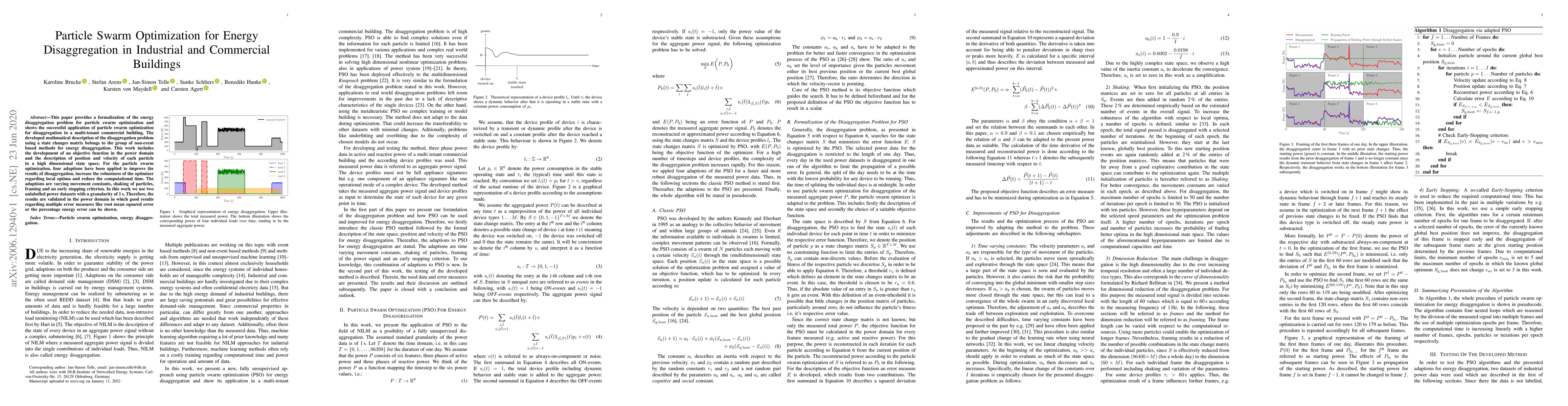 Thumbnail for Particle Swarm Optimization for Energy Disaggregation in Industrial and
  Commercial Buildings