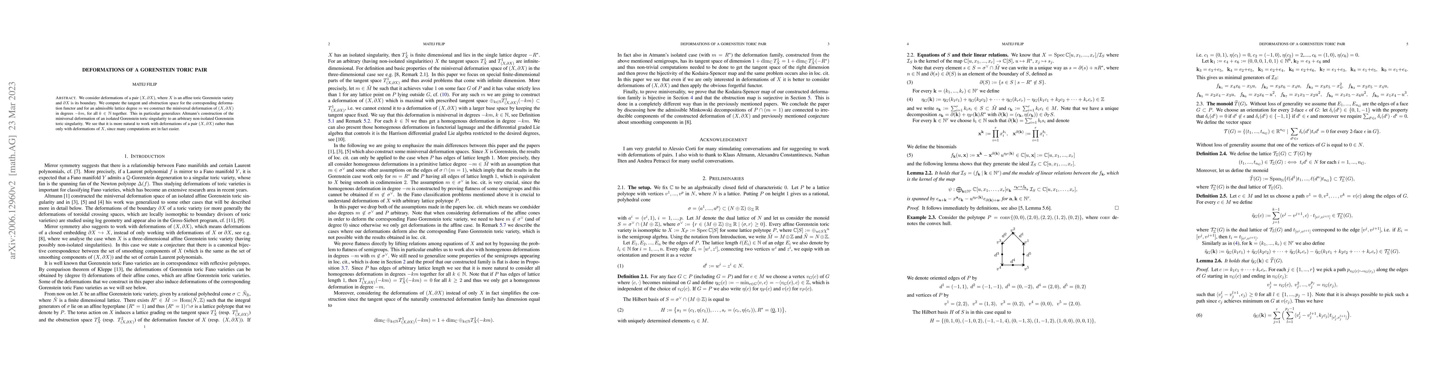 Thumbnail for Deformations of a toric Gorenstein pair