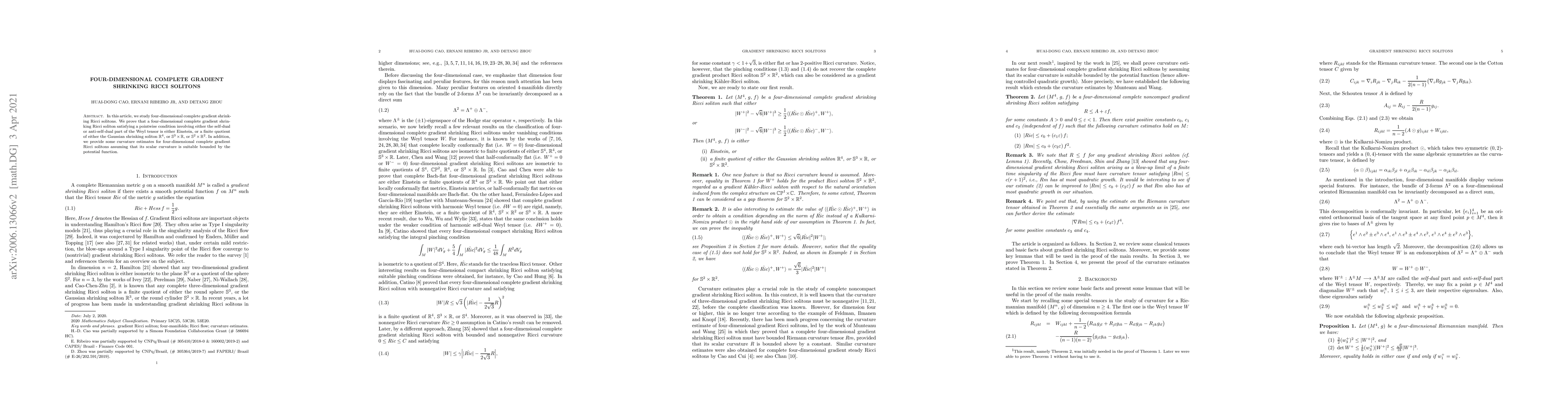 Thumbnail for Four-dimensional complete gradient shrinking Ricci solitons