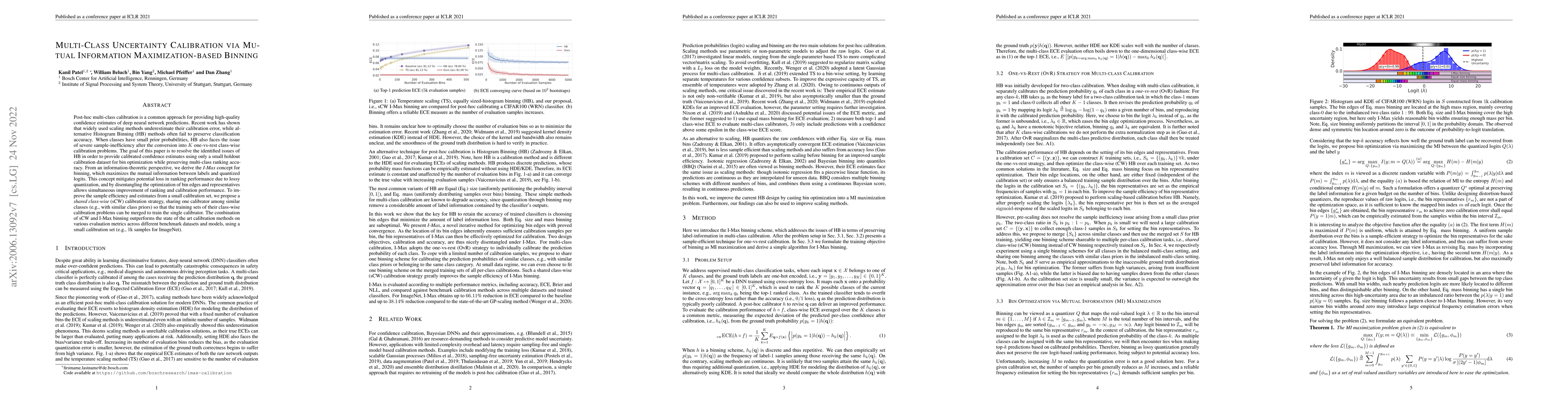 Thumbnail for Multi-Class Uncertainty Calibration via Mutual Information
  Maximization-based Binning