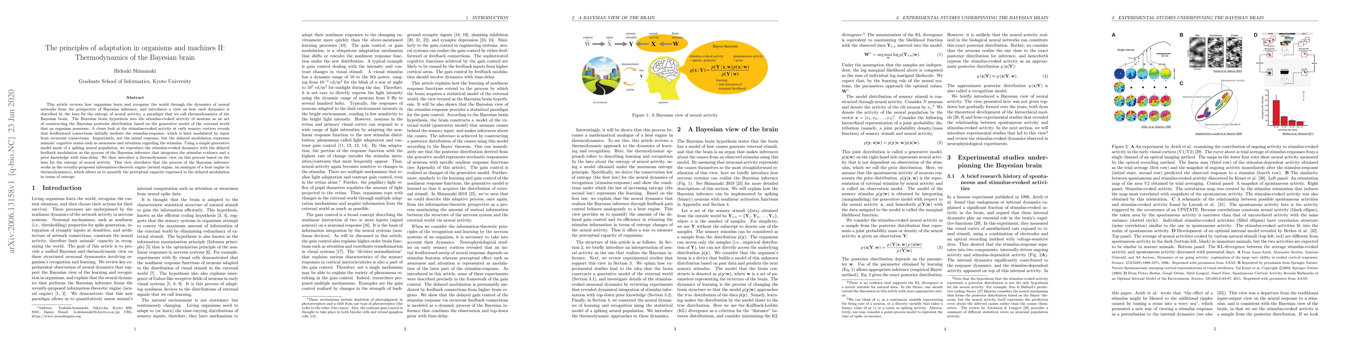 Thumbnail for The principles of adaptation in organisms and machines II:
  Thermodynamics of the Bayesian brain