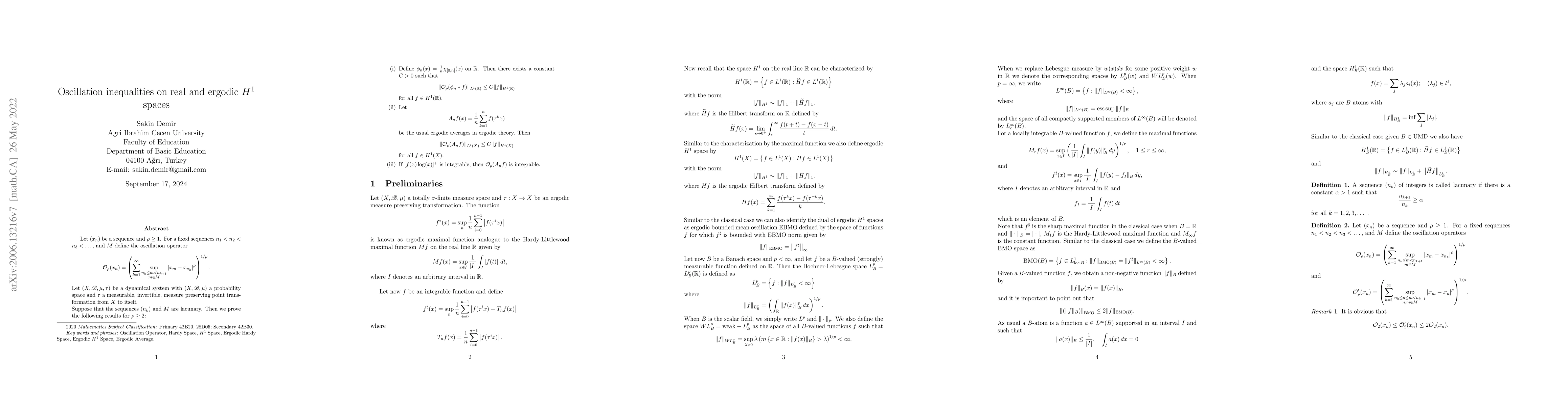 Thumbnail for Oscillation inequalities on real and ergodic $H^1$ spaces