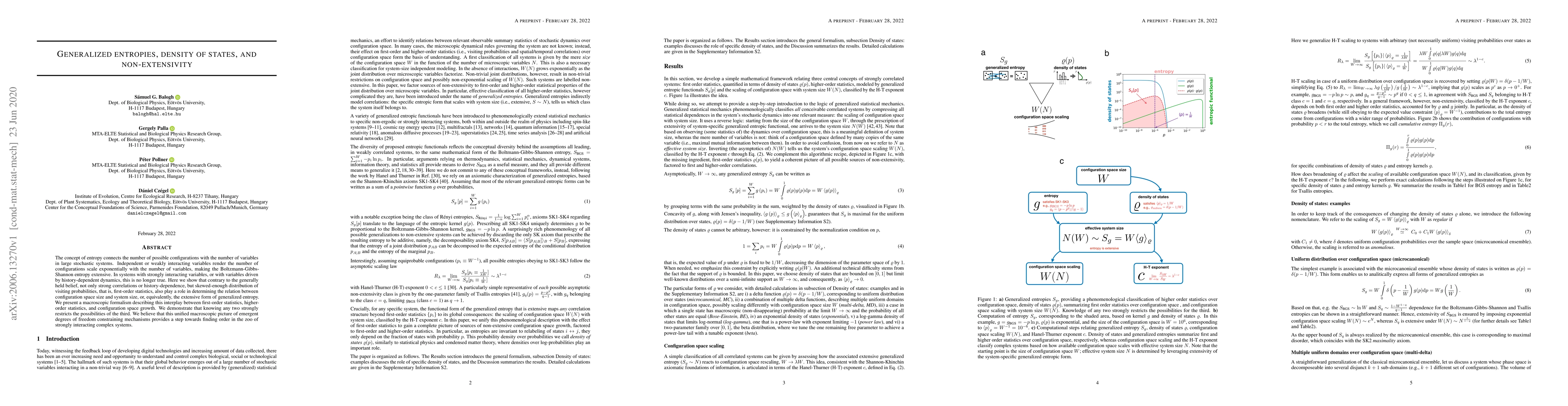 Thumbnail for Generalized entropies, density of states, and non-extensivity