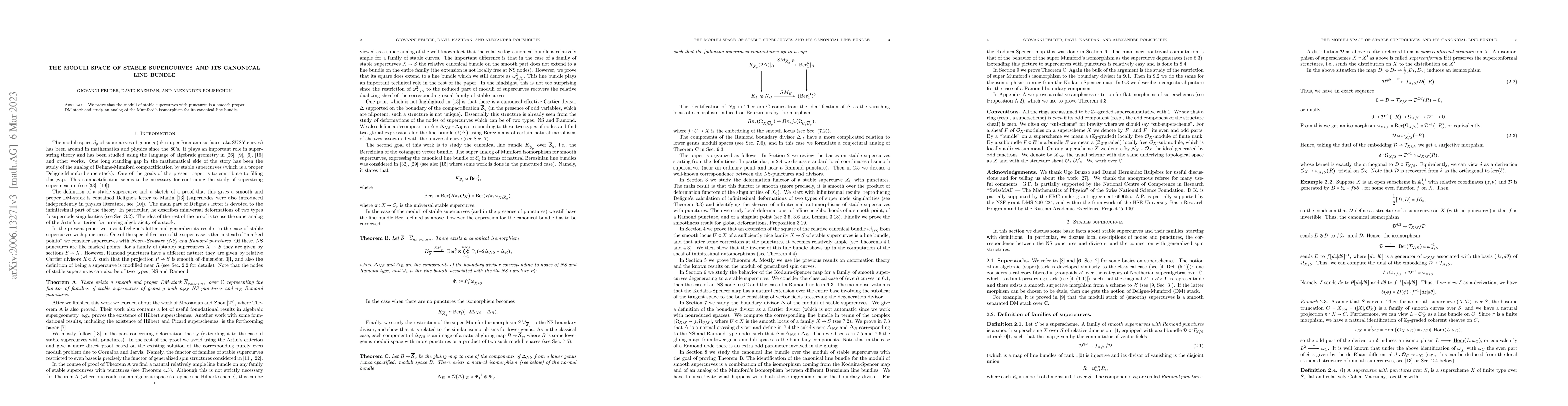 Thumbnail for The moduli space of stable supercurves and its canonical line bundle
