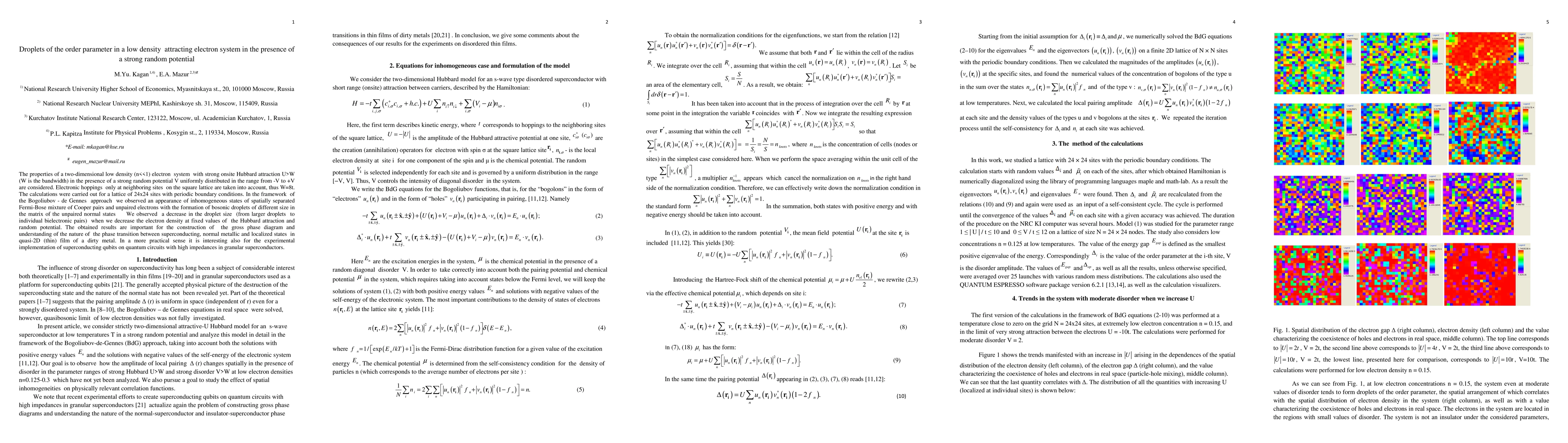 Thumbnail for Droplets of the order parameter in a low density attracting electron
  system in the presence of a strong random potential