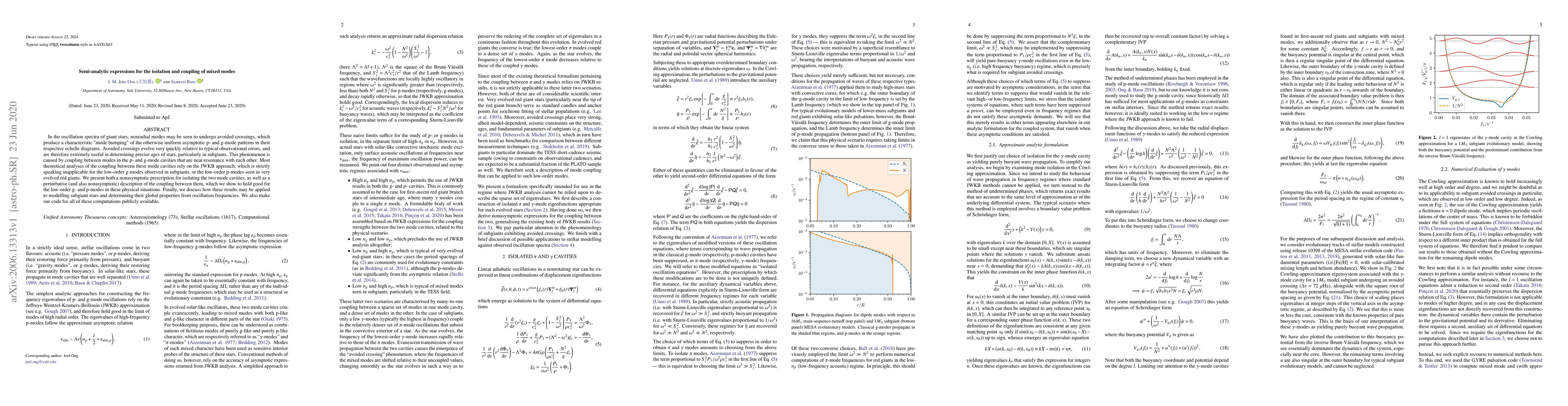 Thumbnail for Semi-analytic Expressions for the Isolation and Coupling of Mixed Modes