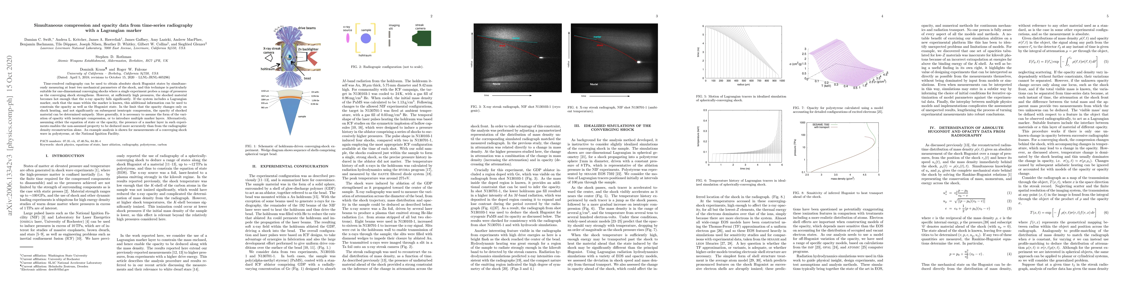 Thumbnail for Simultaneous compression and opacity data from time-series radiography
  with a Lagrangian marker